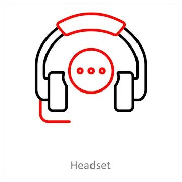 Headset And Calling Icon Concept Stock Illustration