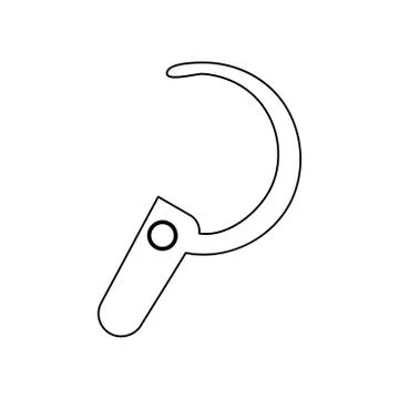 Headset black color icon . Stock Illustration