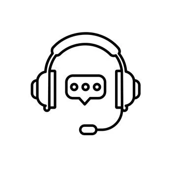 Headset with bubble speech icon Stock Illustration