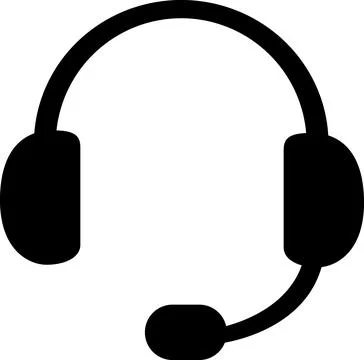 Headset customer support service assistant icon Stock Illustration
