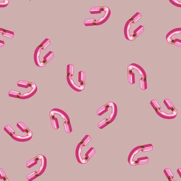 Headset gaming pc isometric icon seamless pattern Stock Illustration