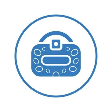 Headset, HTC, pro, reality icon. Blue color design. Stock Illustration