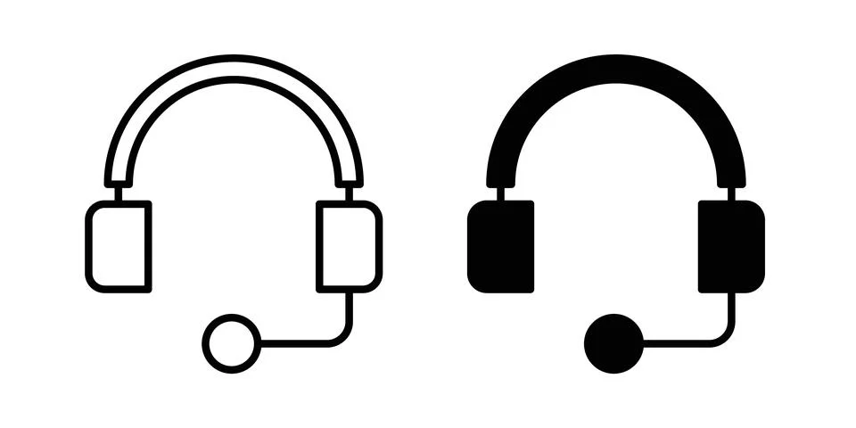 Headset icon graphic design. web icons vectors Stock Illustration