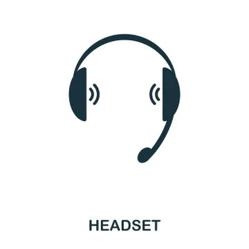 Headset icon. Line style icon design. UI. Illustration of headset icon Stock Illustration