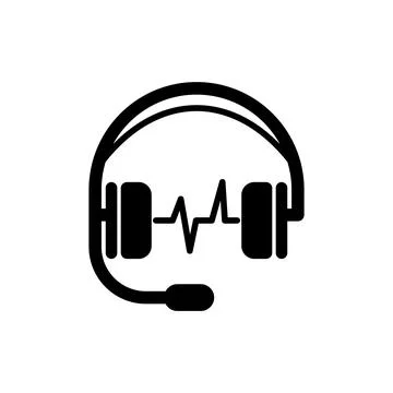 Headset icon music templates Stock Illustration