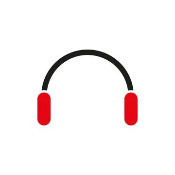 Headset icon music templates Stock Illustration
