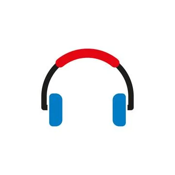 Headset icon music templates Stock Illustration
