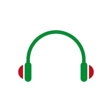 Headset icon music templates Stock Illustration