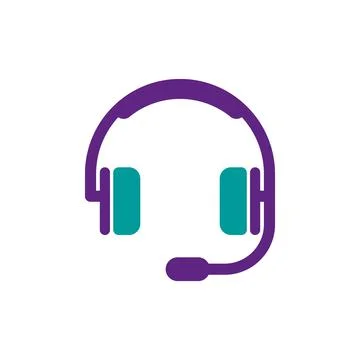 Headset icon music templates Stock Illustration