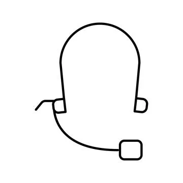 Headset icon representing customer service and communication イラスト素材