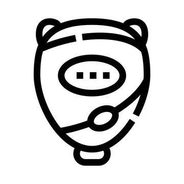 Headset icon showing virtual assistant communication Ilustração Stock