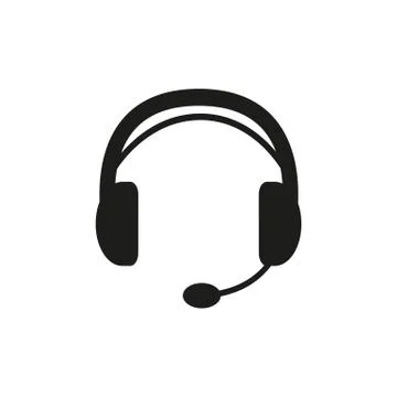The headset icon. Support symbol. Flat Stock-Illustration