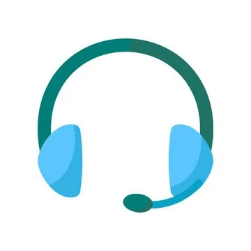 Headset icon symbolizing customer support, online communication イラスト素材