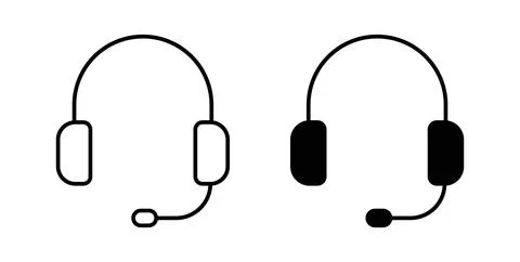 Headset icon vector art Illustrations Stock Illustration