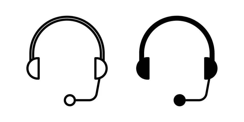Headset icon vector design illustrations Stock Illustration