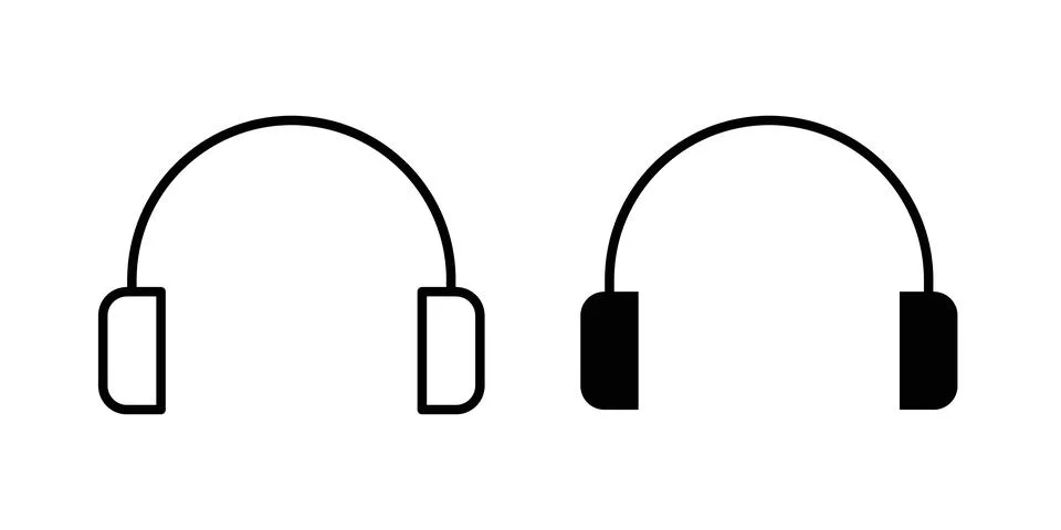Headset icon vector editable eps10 Stock Illustration
