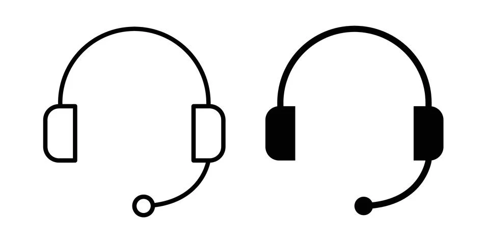 Headset icon vector editable eps10 Stock Illustration