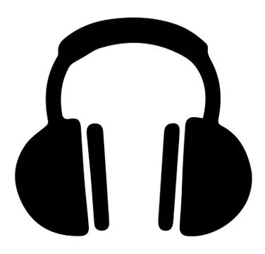 Headset icon on white background Stock Illustration