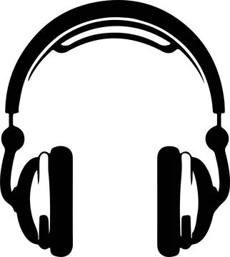 Headset icon on white background Stock Illustration