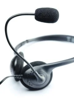 Headset isolated on white Foto stock