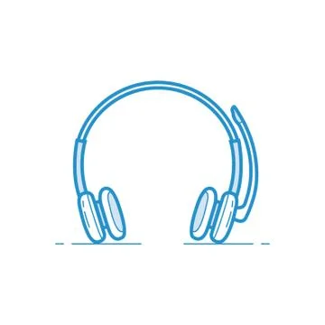 Headset With Mic Stock-Illustration