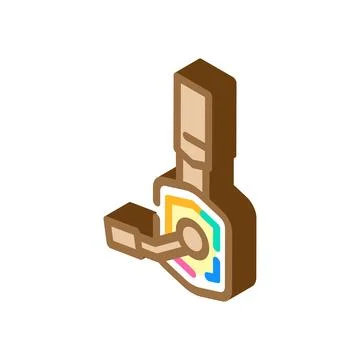 Headset microphone gaming pc isometric icon vector illustration Stock Illustration
