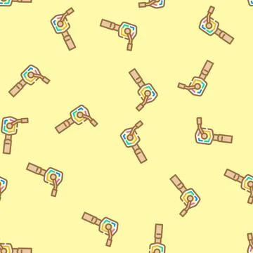 Headset microphone gaming pc vector seamless pattern Stockillustratie