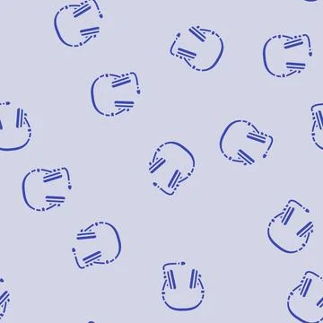 Headset microphone hybrid work glyph seamless pattern Stock Illustration