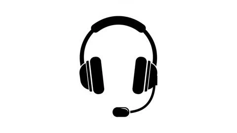 Headset with microphone Stock Illustration