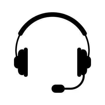 Headset with a microphone vector icon Stock Illustration
