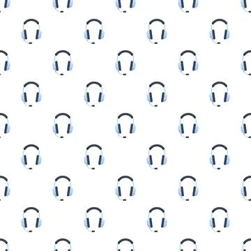 Headset pattern demonstrating customer service communication and support Stock Illustration