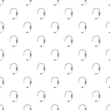 Headset pattern representing customer service and support Stock Illustration
