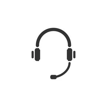 Headset related vector glyph icon. Stock Illustration