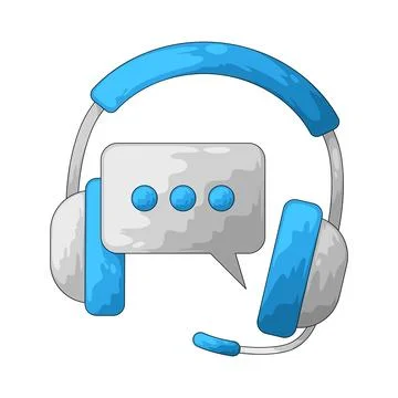 Headset support illustration Stock Illustration
