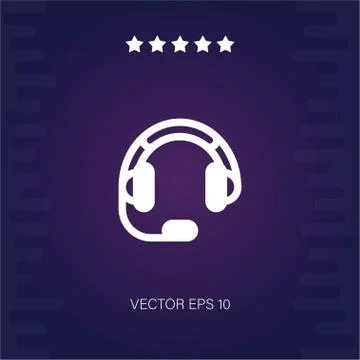 Headset vector icon Stock Illustration