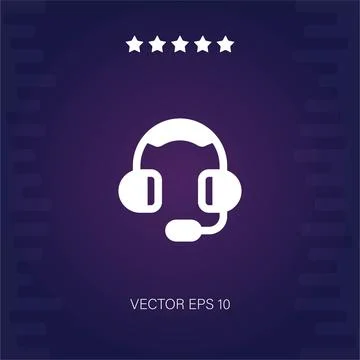 Headset vector icon Stock Illustration