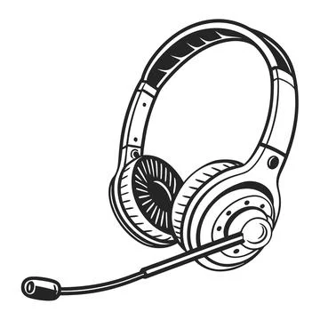 Headset Vector Illustration Flat Tech Design Cle (1) vector illustration de.. Stock Illustration