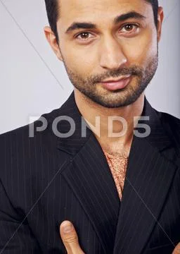 Headshot of a middle eastern young man Stock Photos