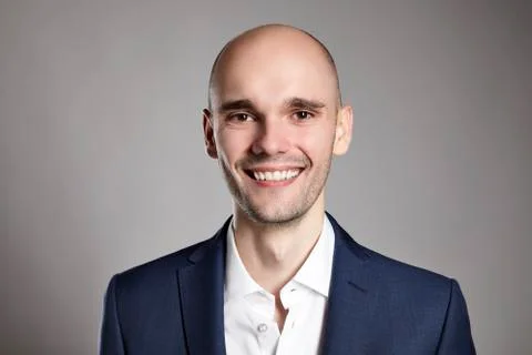Headshot of Smiling Man Stock Photos