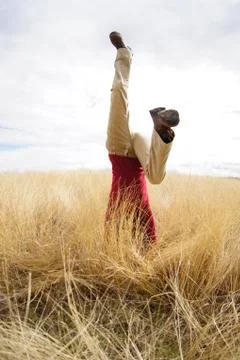 Headstand Stock Photos