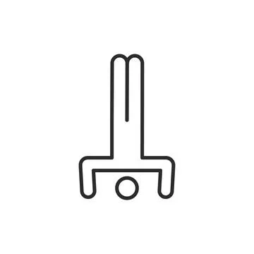 Headstand Yoga Pose Stock Illustration