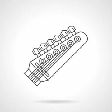 Headstock flat line vector icon Stock Illustration