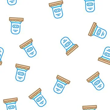Headstone on grave vector seamless pattern Stock Illustration