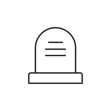 Headstone icon vector on white background Stock Illustration