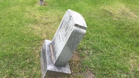 Headstone Tilted Back Video stock 75969749