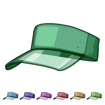 Headwear visor cap cartoon vector graphic Stock Illustration