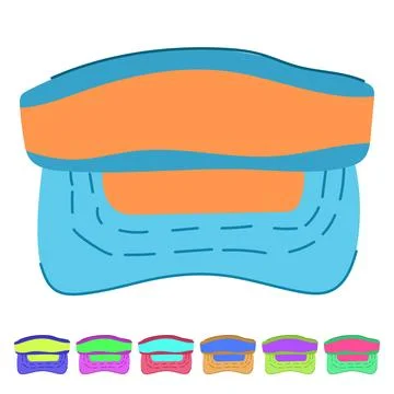 Headwear visor cap vector cartoon graphic Stock Illustration