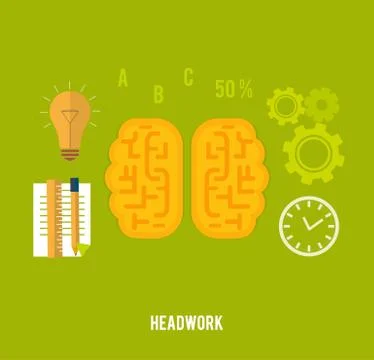 Headwork concept Stock Illustration