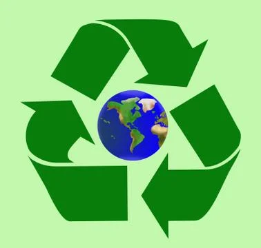Heal the world by recycling Stock Illustration