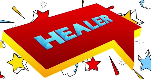 Healer word in a 3d speech bubble Stock Footage 199731690